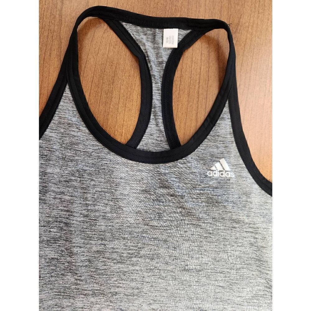 Adidas SMALL grey raserback tank with black trim - Picture 2 of 6